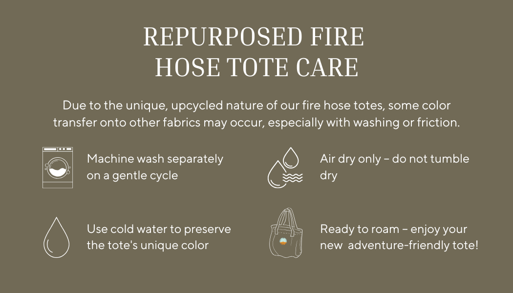 Repurposed Fire Hose Tote - Large