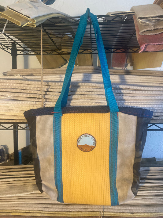 Repurposed Fire Hose Tote - Small with Pocket