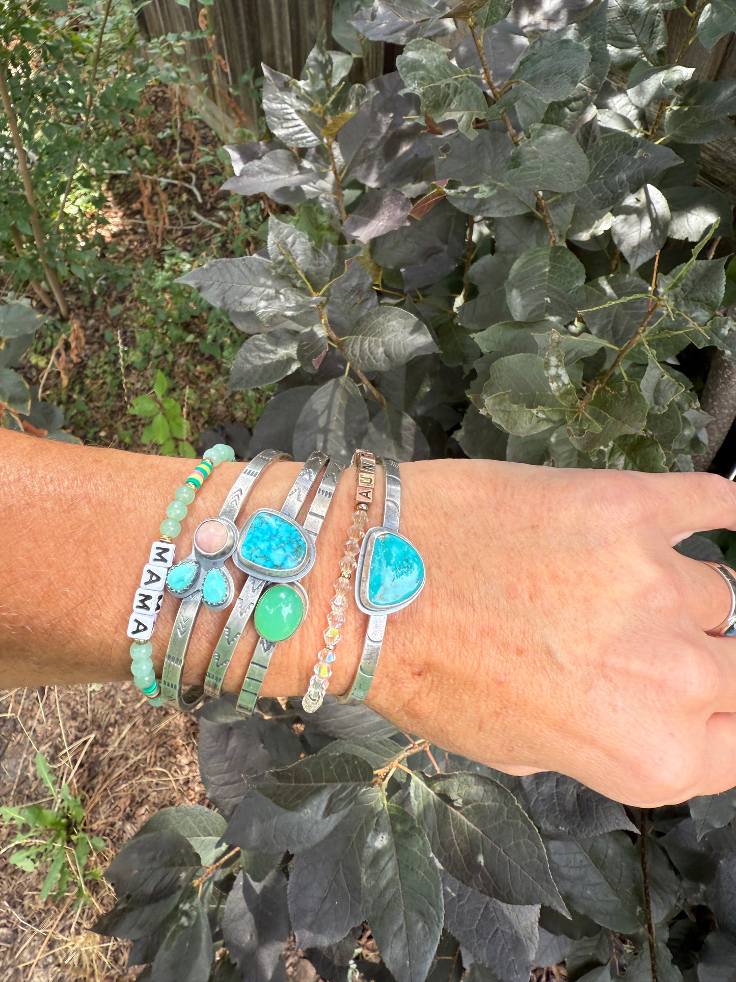 Turquoise + Opal Bloom Stone Cuff