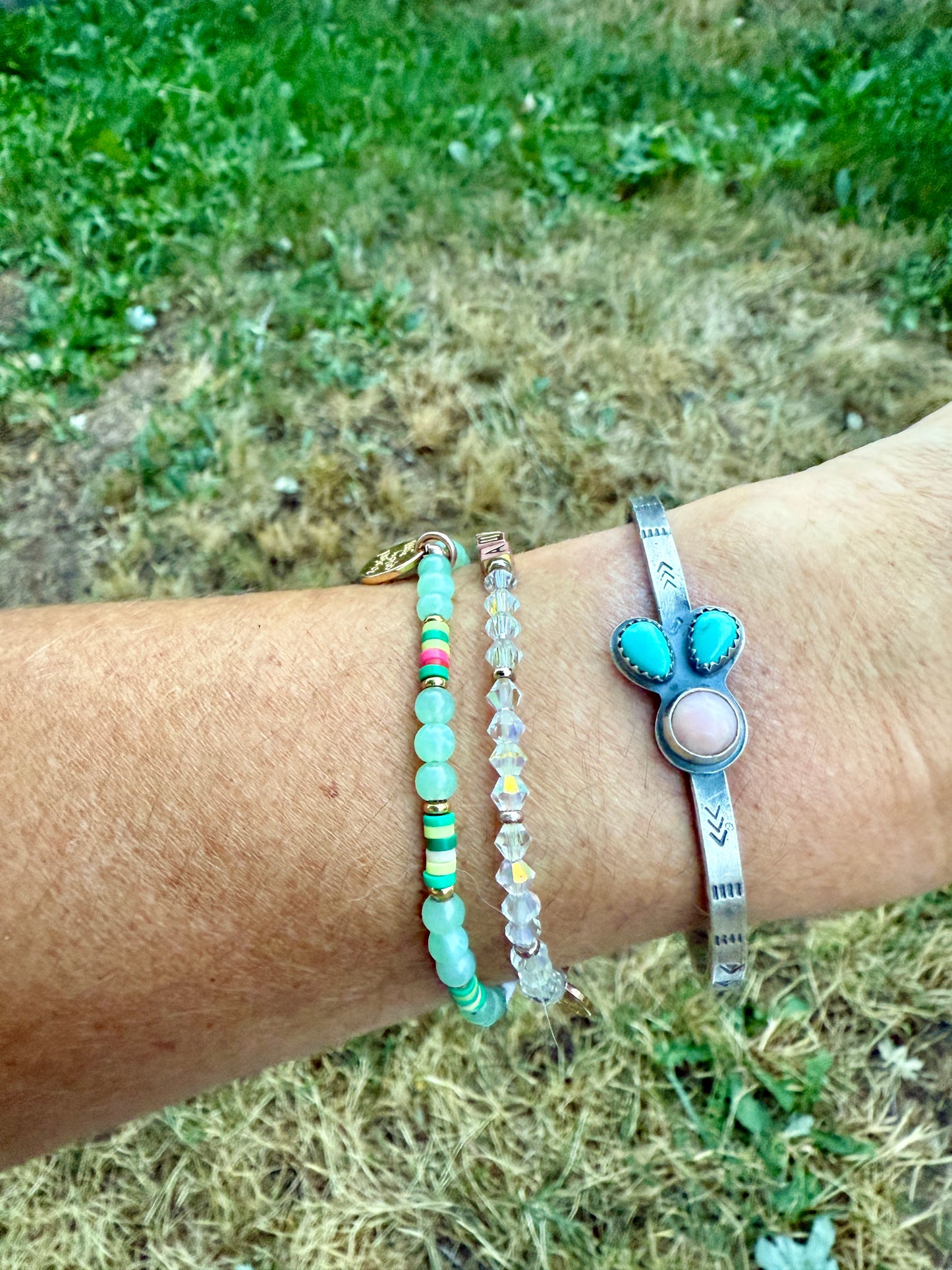 Turquoise + Opal Bloom Stone Cuff