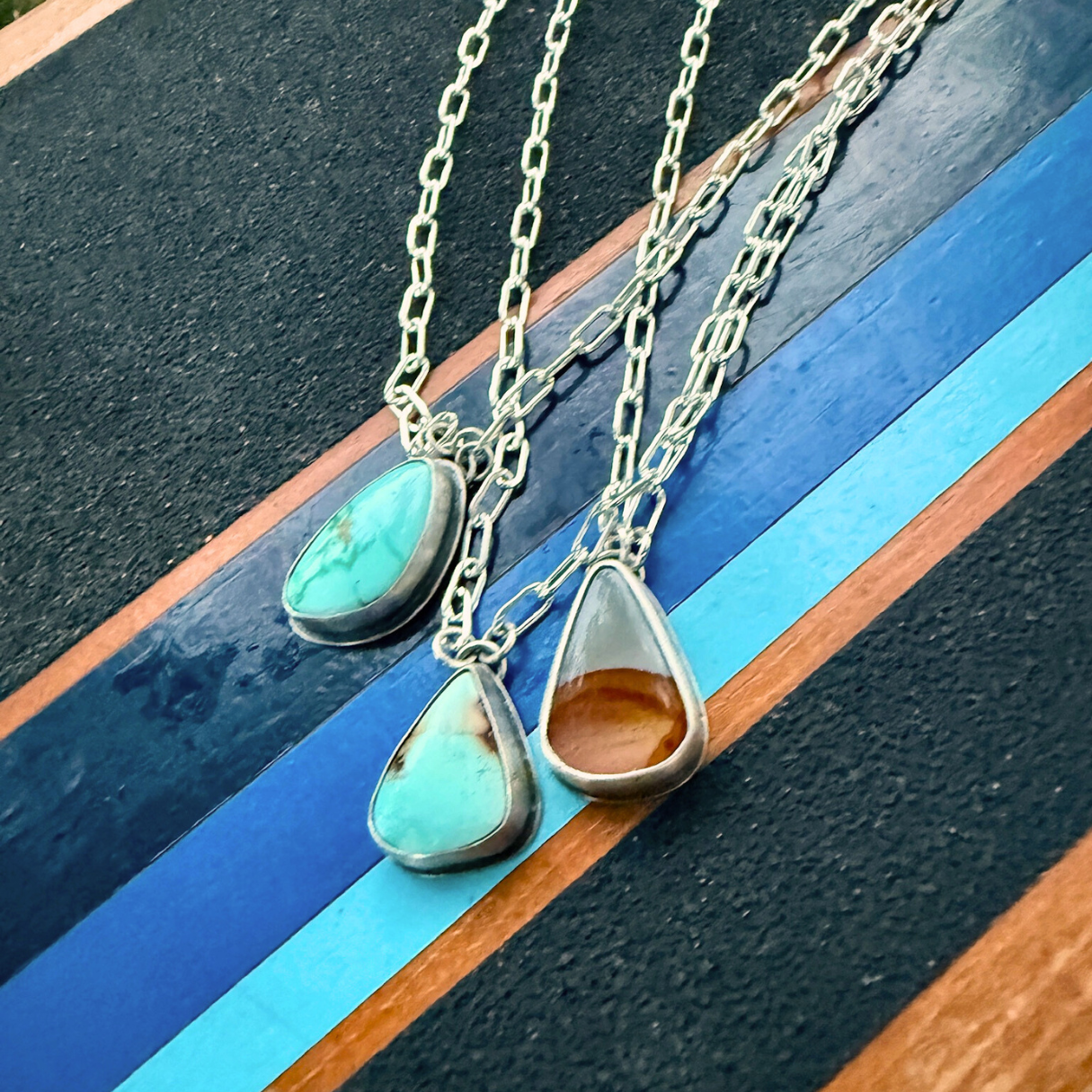 Desert Jasper Paperclip Necklace