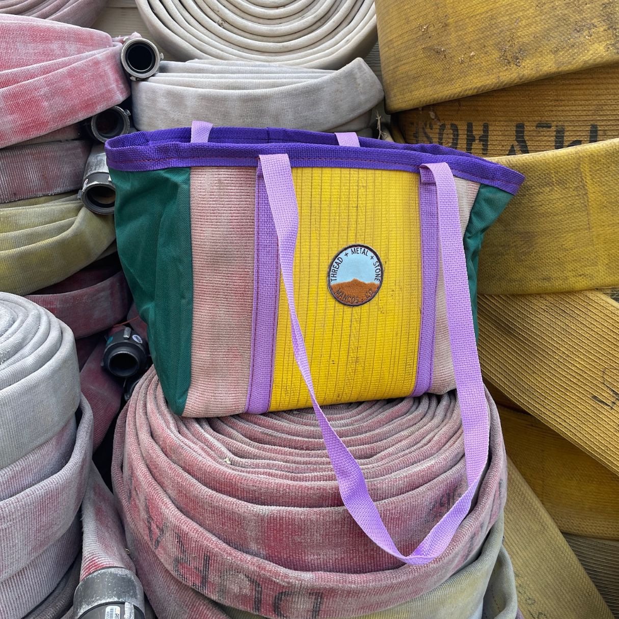Repurposed Fire Hose Tote - Medium