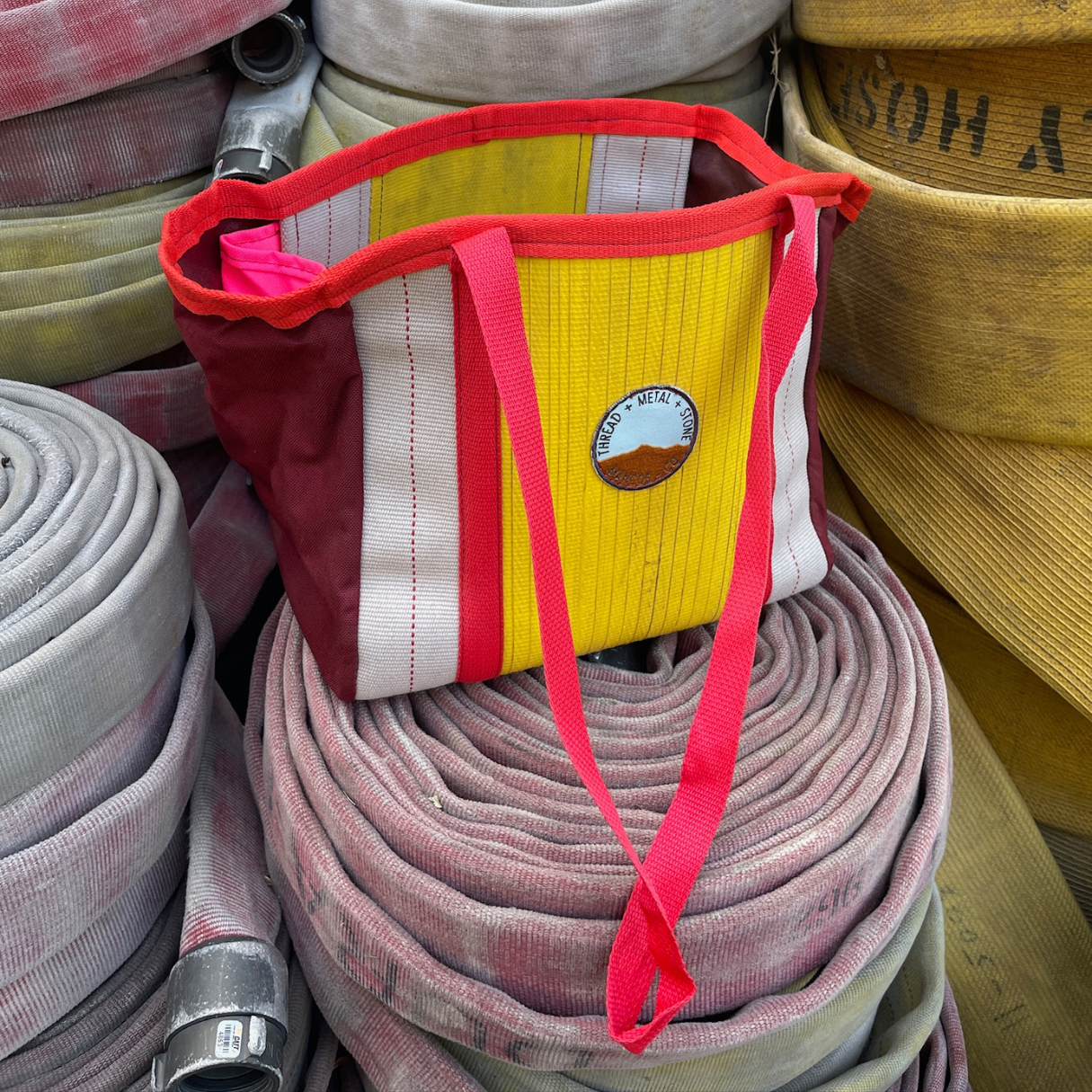 Repurposed Fire Hose Tote - Medium