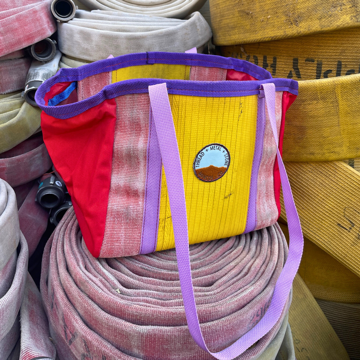 Repurposed Fire Hose Tote - Medium