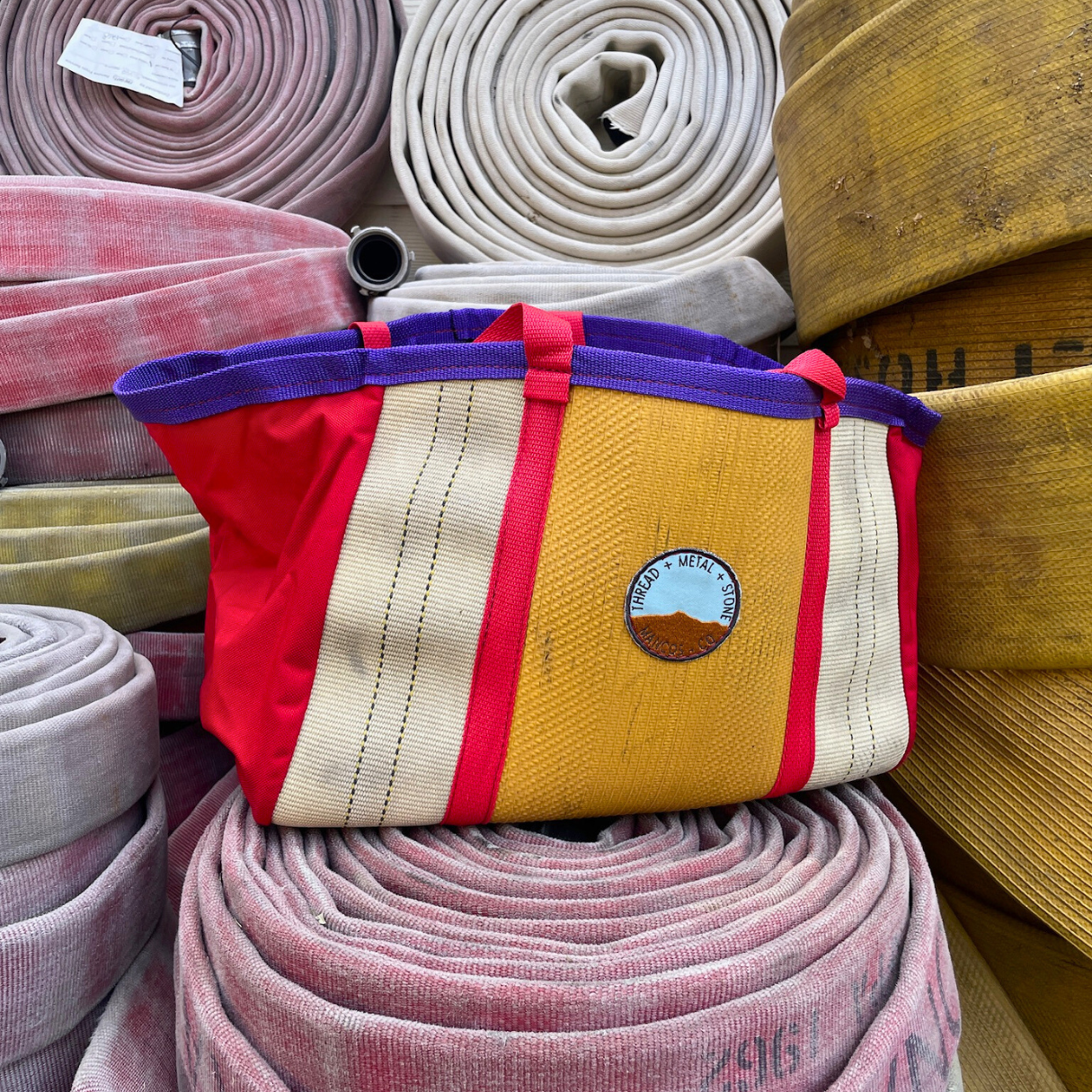 Repurposed Fire Hose Tote - Large