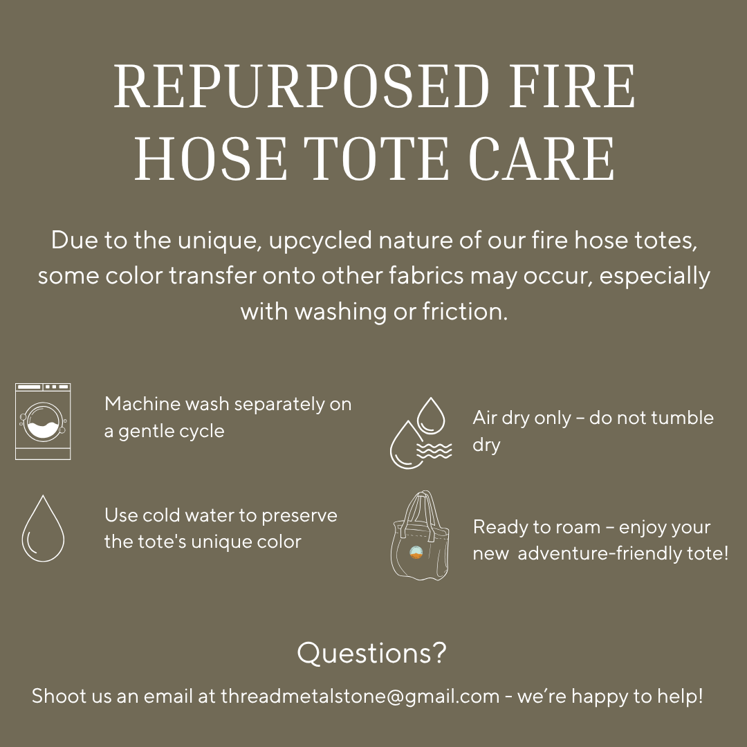 Repurposed Fire Hose Tote - Small