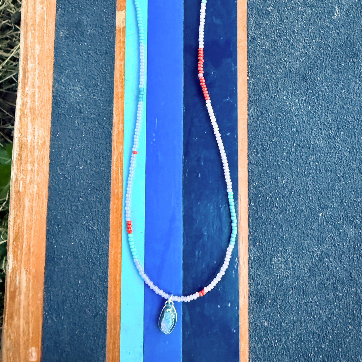 Opal Beaded Warrior Necklace