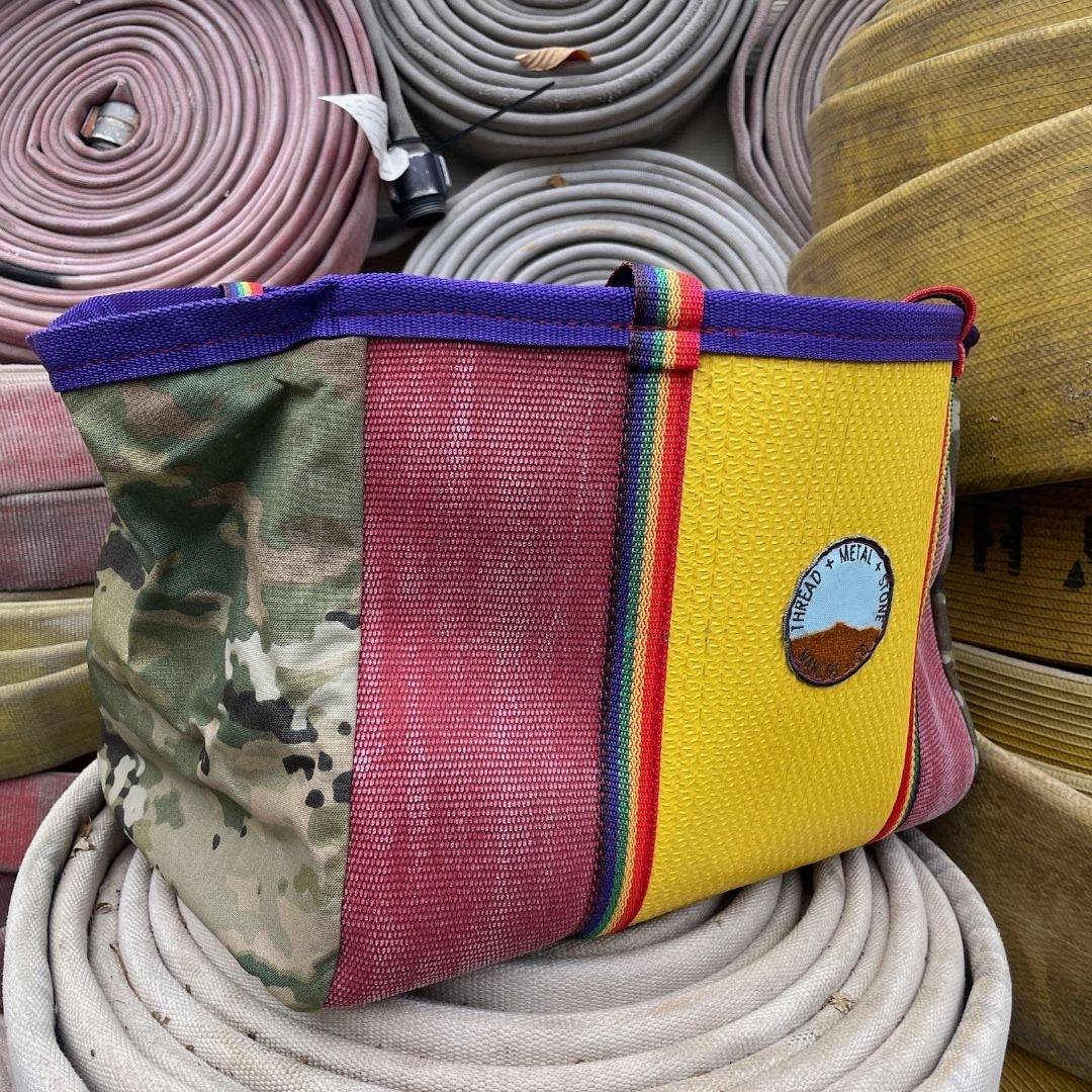 Repurposed Fire Hose Tote - Large