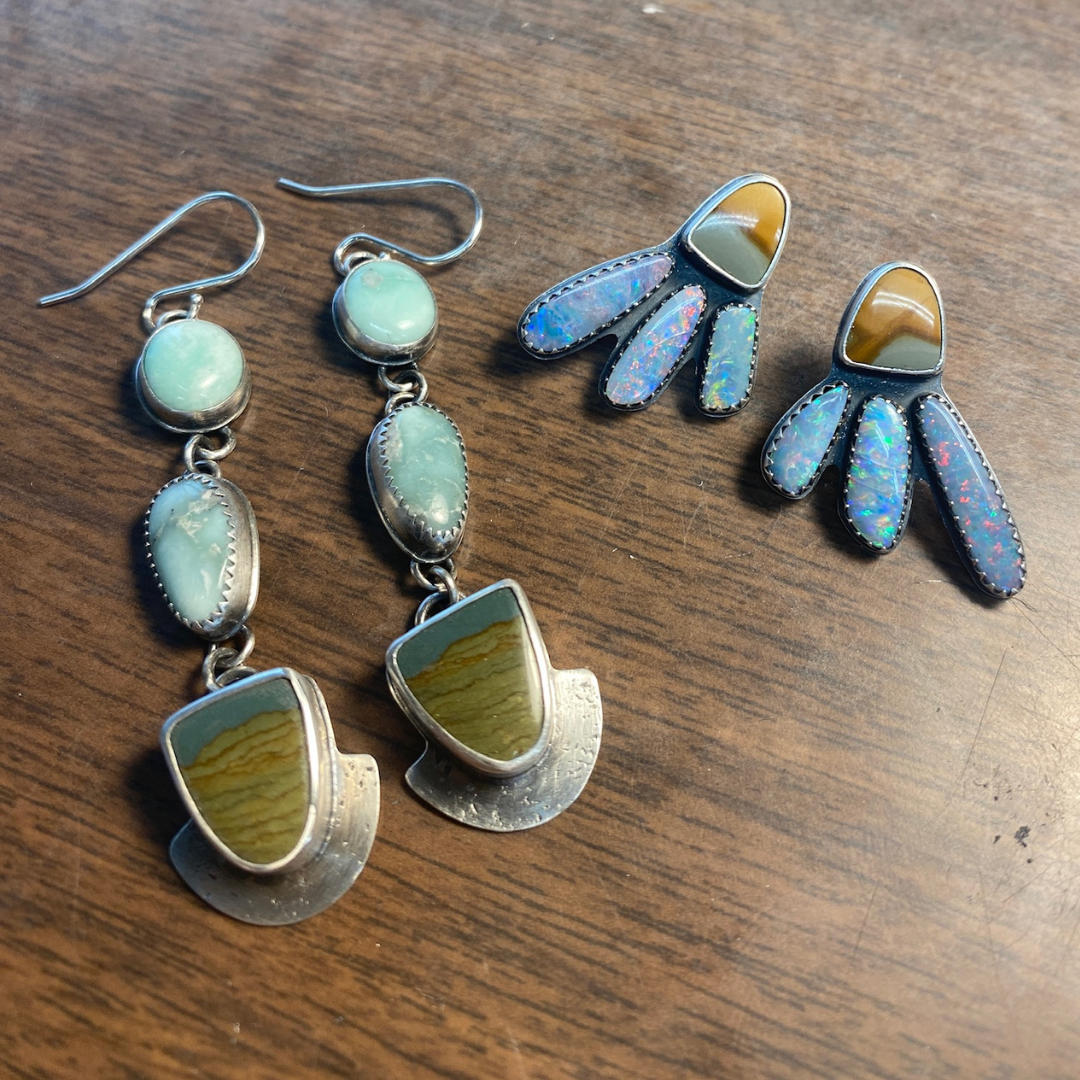 Jasper + Opal Firefly Earrings