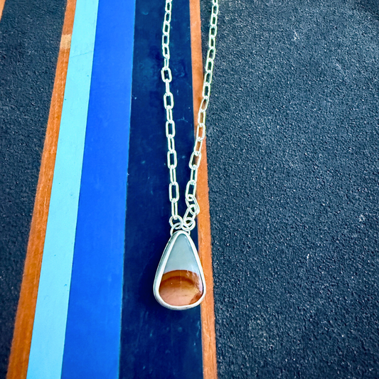 Desert Jasper Paperclip Necklace