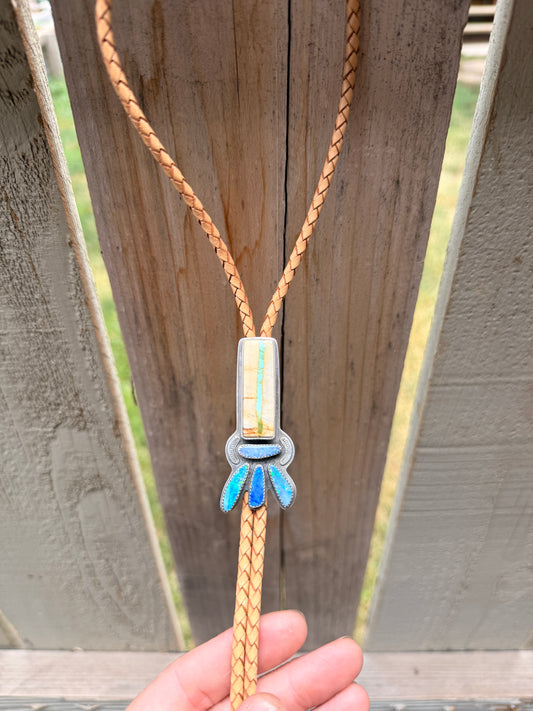 Turquoise + Opal Bolo