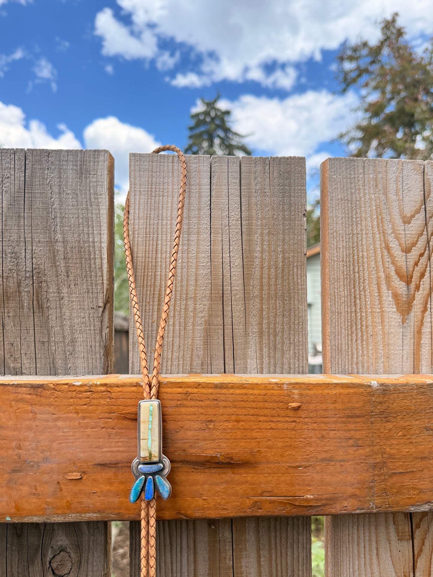 Turquoise + Opal Bolo