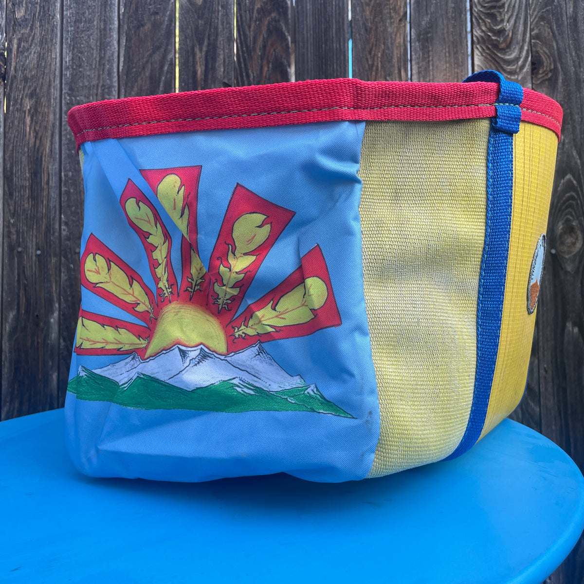 Artist Collaboration: Joe Philpott Repurposed Fire Hose Tote - Large