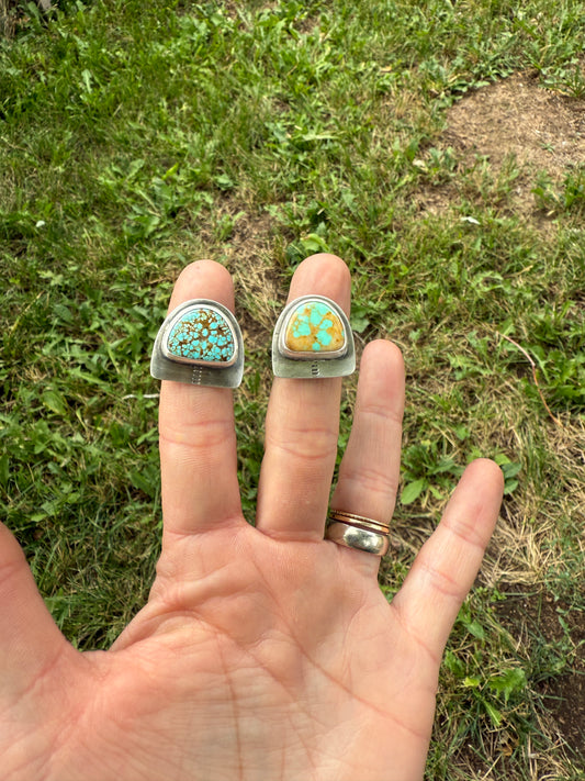 Turquoise Half Moon Ring