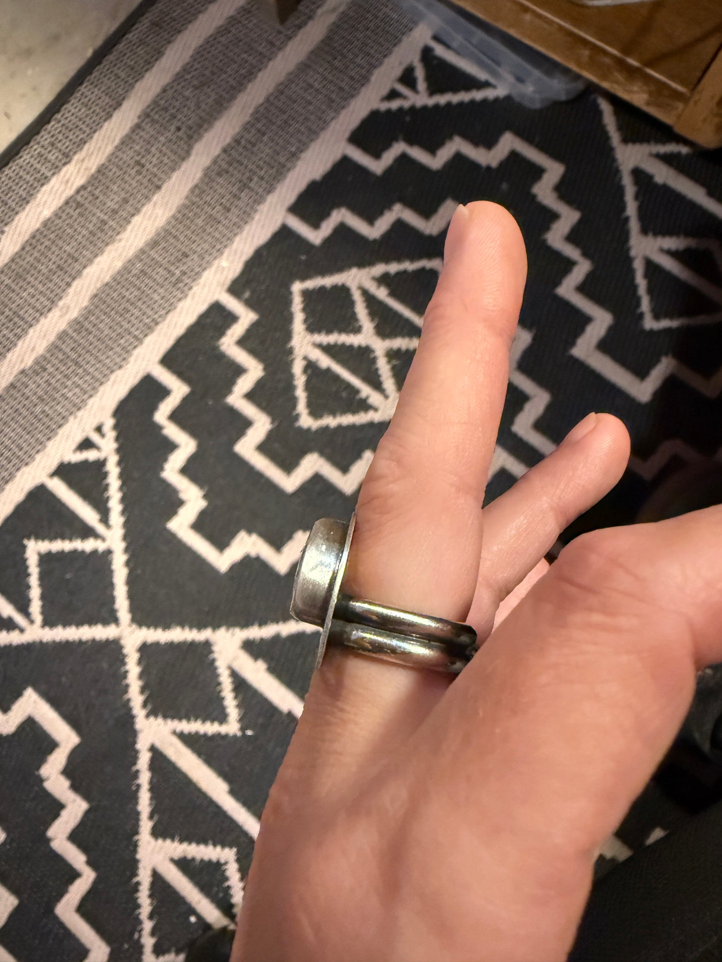 No. 8 Turquoise Half Moon Ring