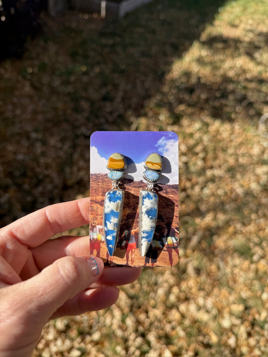 Georgia O'Keeffe Sky Earrings