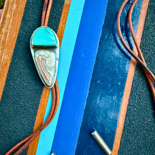 Turquoise + Agate Lady Bolo