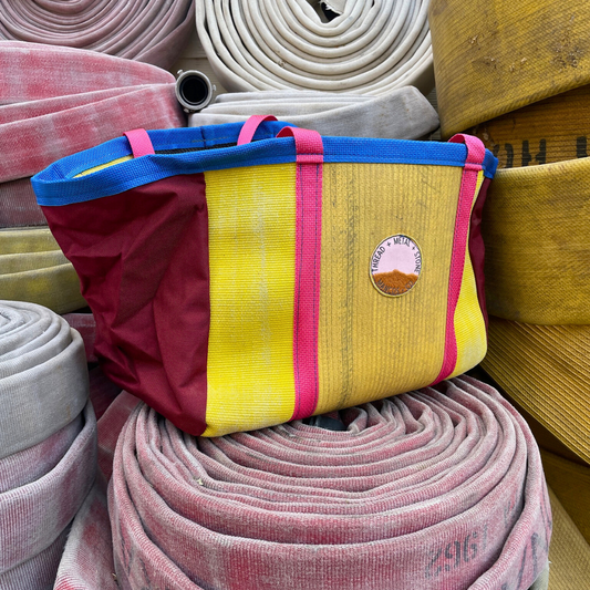 Repurposed Fire Hose Tote - Large