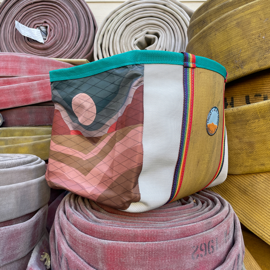 Repurposed Fire Hose Tote limited edition artist collection - Large