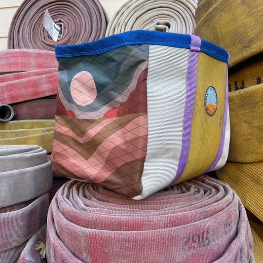 Repurposed Fire Hose Tote limited edition artist collection - Large