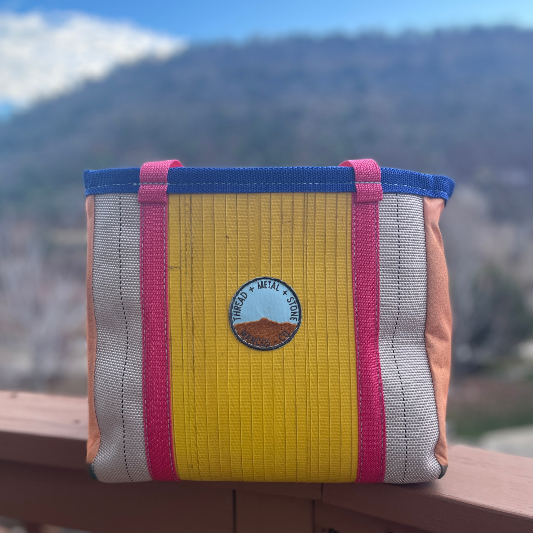 Repurposed Fire Hose Tote, Limited edition artist collection- Medium