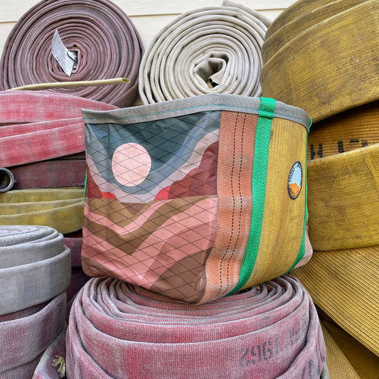 Repurposed Fire Hose Tote, Limited edition artist collection- Medium