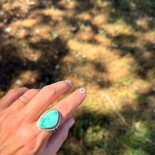 Turquoise Love Ring - Size 7.25