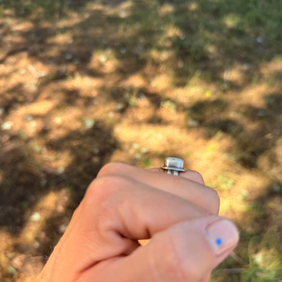 Royston Turquoise Double Layer Ring - Size 5