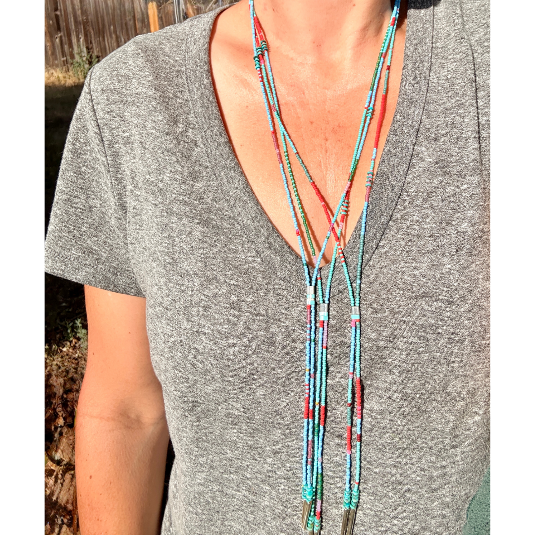 MADE TO ORDER: Beaded Bolo Necklace