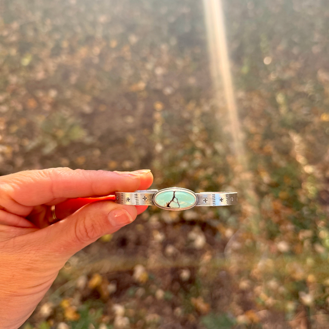 Turquoise Stamped Cuff
