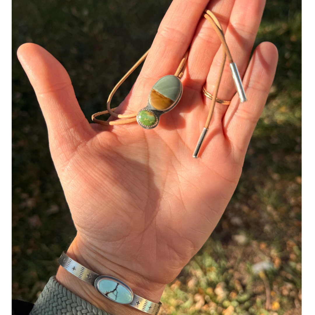 Turquoise + Landscape Jasper Lady Bolo