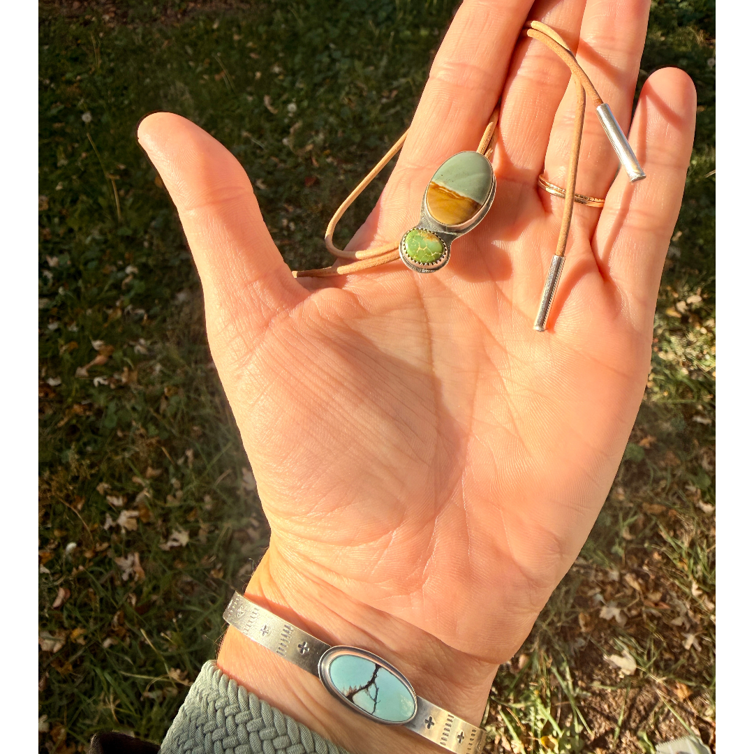 Turquoise + Landscape Jasper Lady Bolo