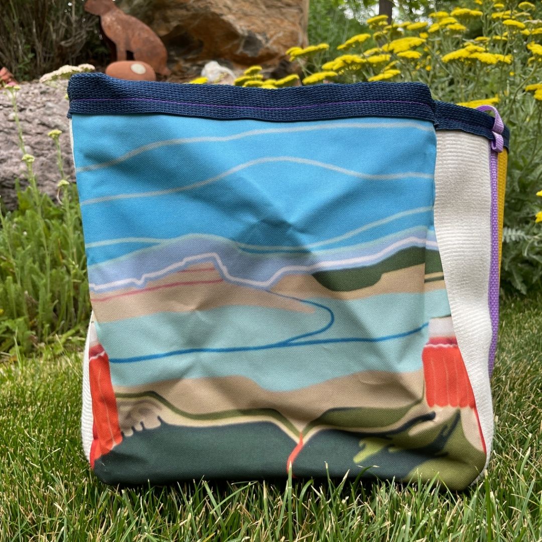 Repurposed Fire Hose Tote limited edition artist collection - Large