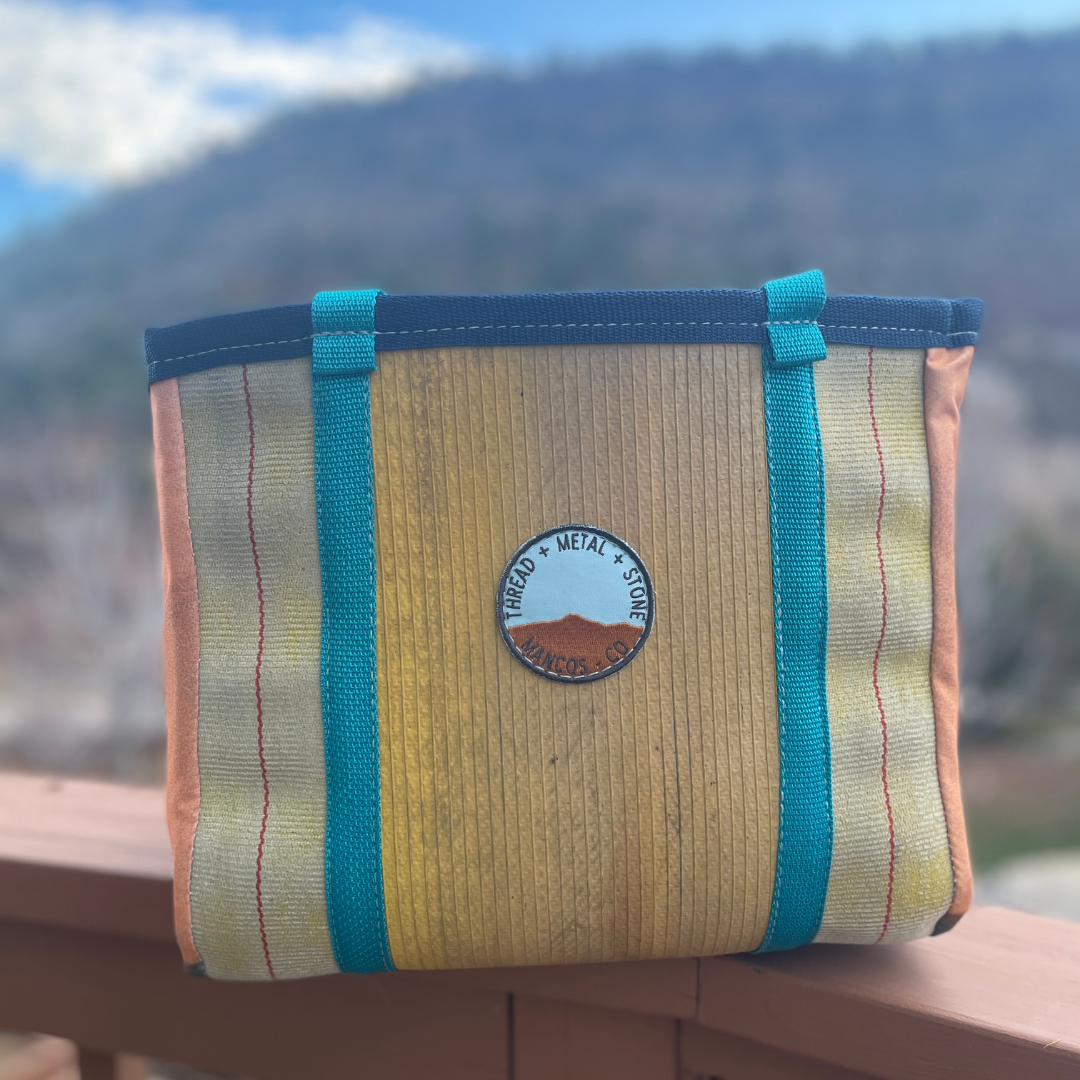 Repurposed Fire Hose Tote, Limited edition artist collection- Medium