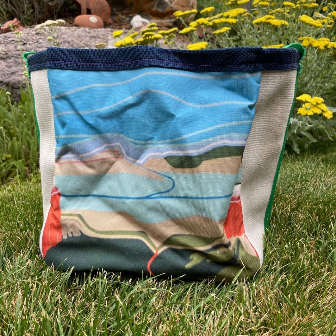 Repurposed Fire Hose Tote limited edition artist collection - Large