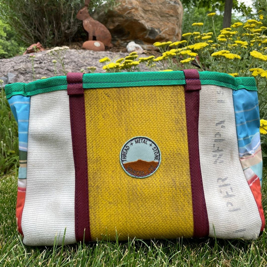 Repurposed Fire Hose Tote limited edition artist collection - Large