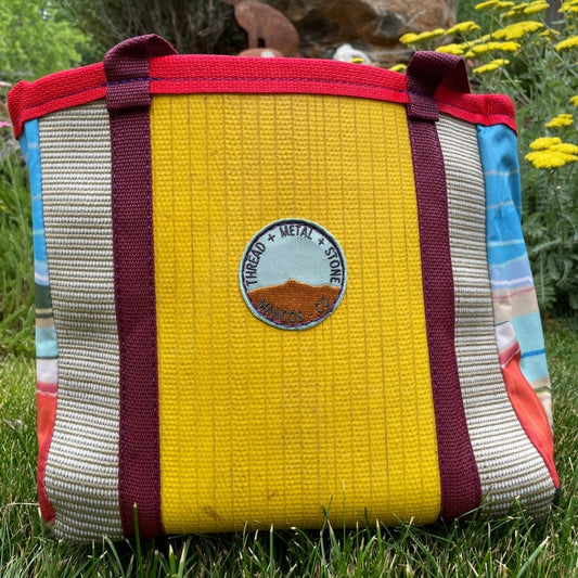 Repurposed Fire Hose Tote, Limited edition artist collection- Medium