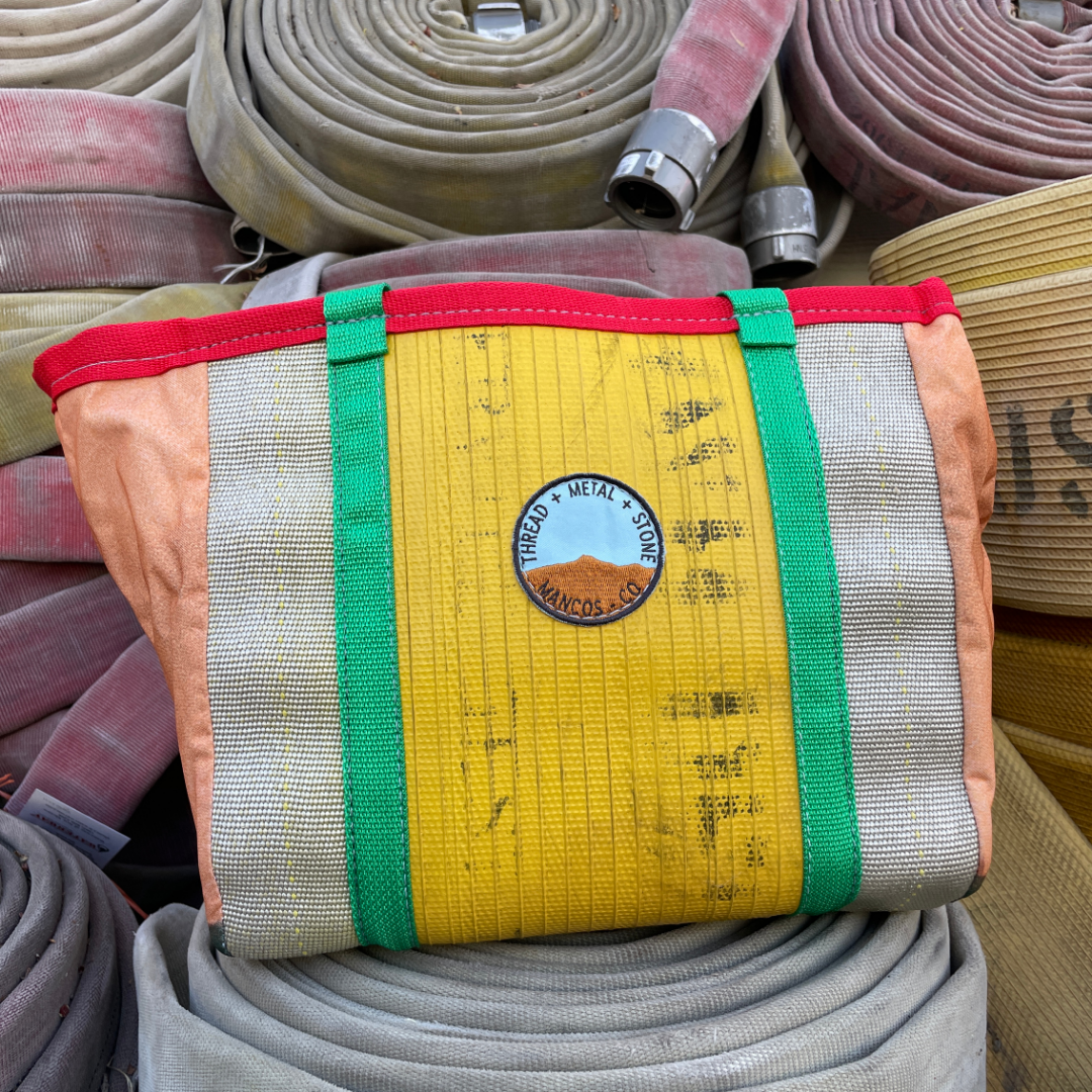 Repurposed Fire Hose Tote, Limited edition artist collection- Medium