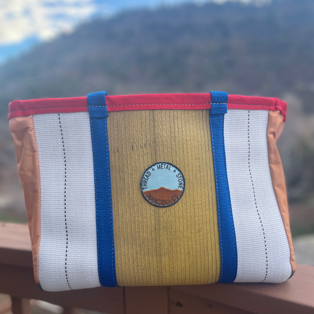 Repurposed Fire Hose Tote limited edition artist collection - Large