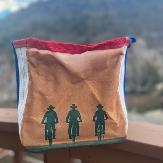 Repurposed Fire Hose Tote limited edition artist collection - Large