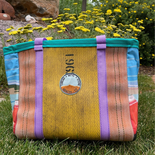 Repurposed Fire Hose Tote, Limited edition artist collection- Medium
