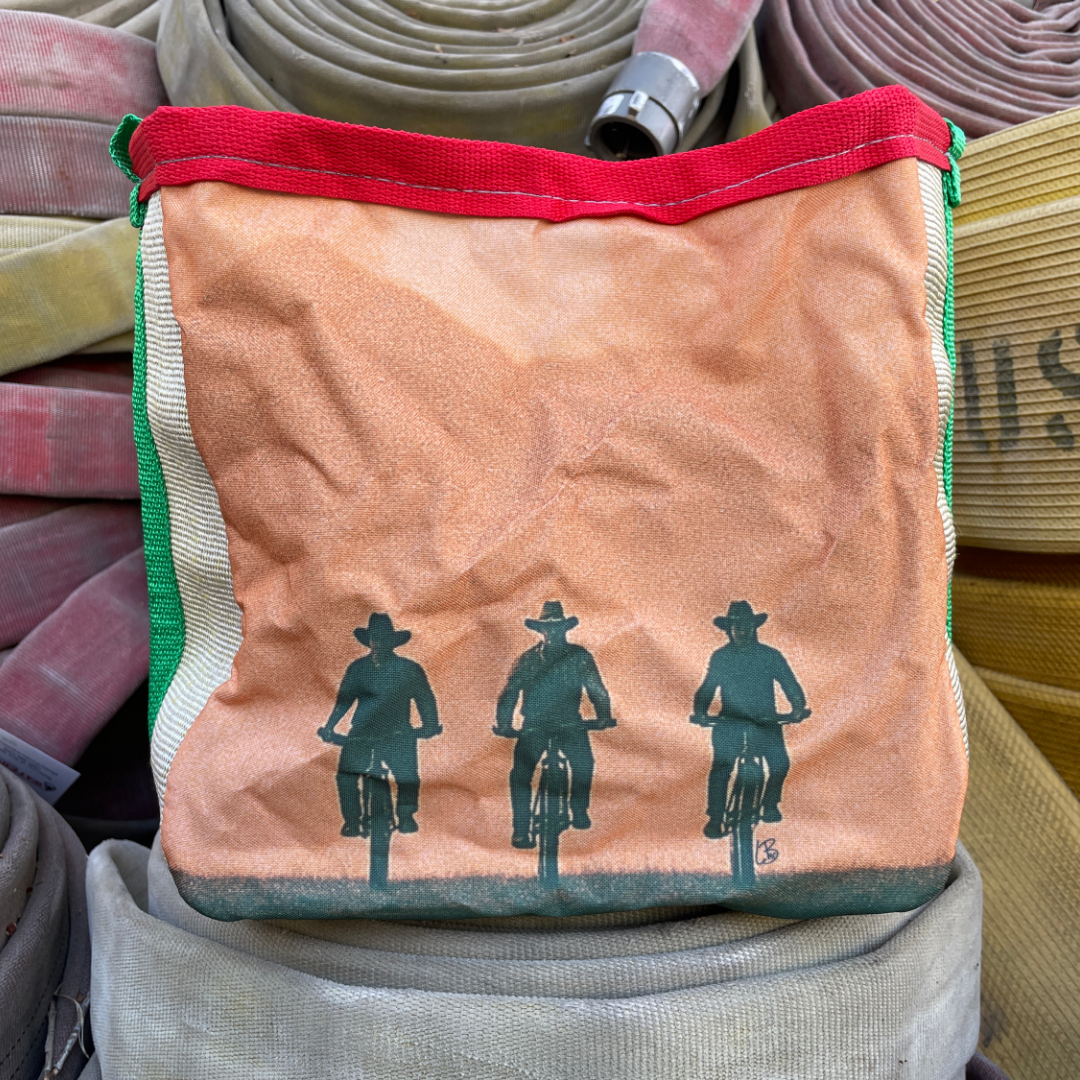 Repurposed Fire Hose Tote, Limited edition artist collection- Medium