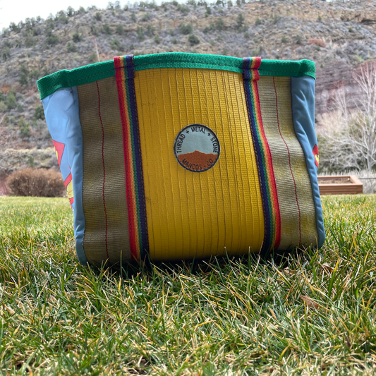Artist Collaboration: Joe Philpott Repurposed Fire Hose Tote - Medium