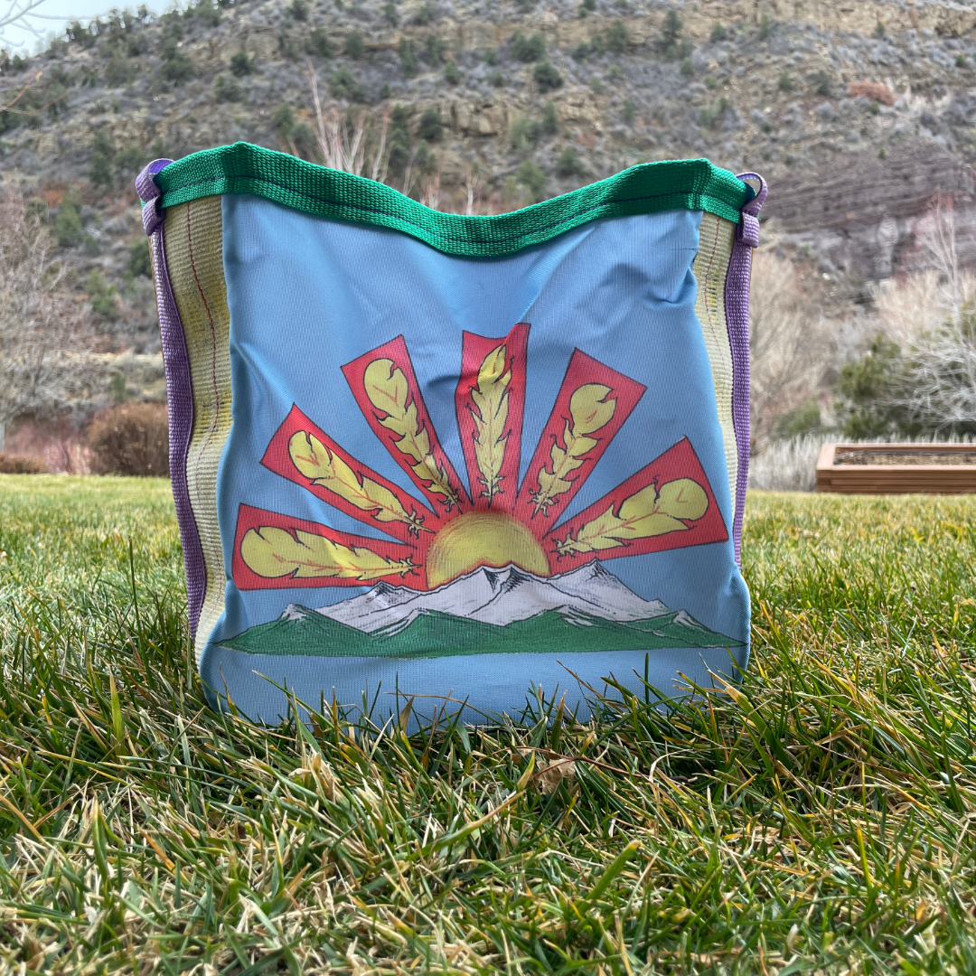 Artist Collaboration: Joe Philpott Repurposed Fire Hose Tote - Medium