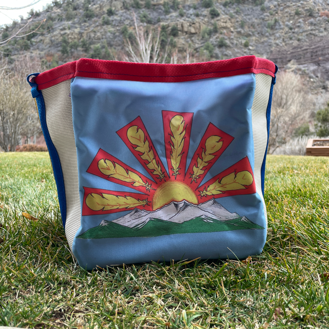 Artist Collaboration: Joe Philpott Repurposed Fire Hose Tote - Large