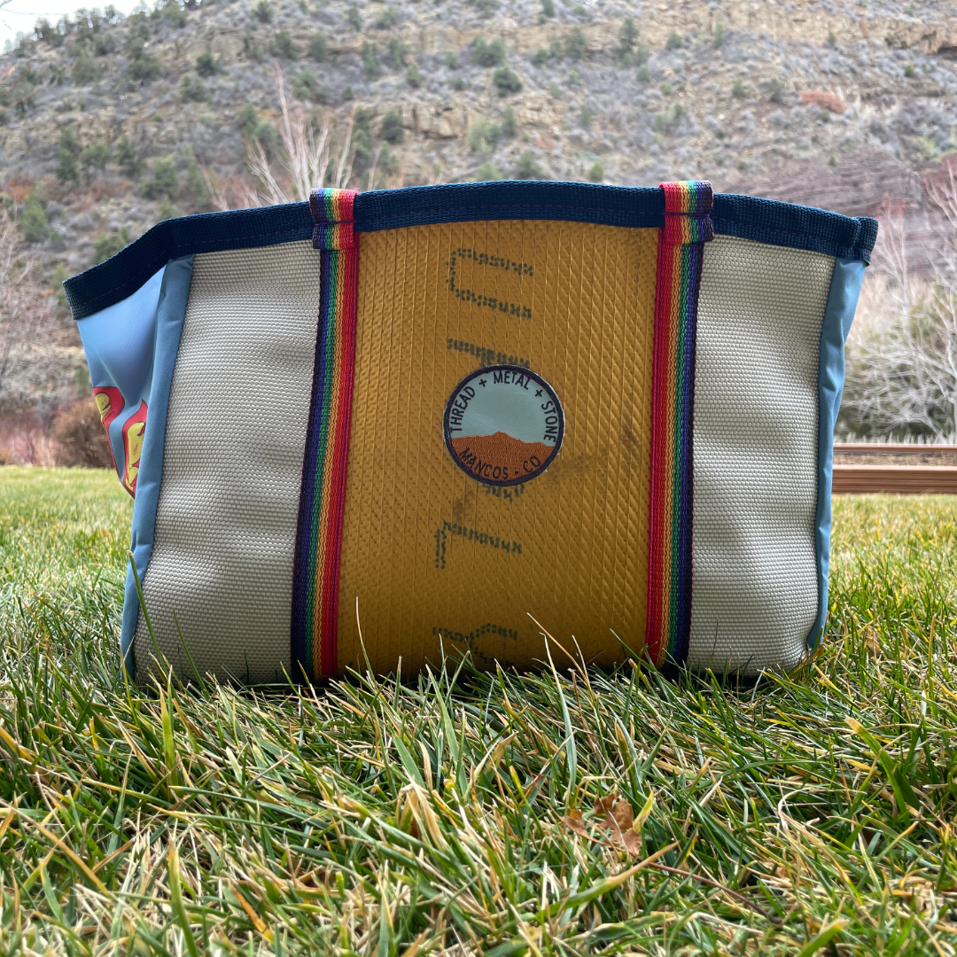 Artist Collaboration: Joe Philpott Repurposed Fire Hose Tote - Large