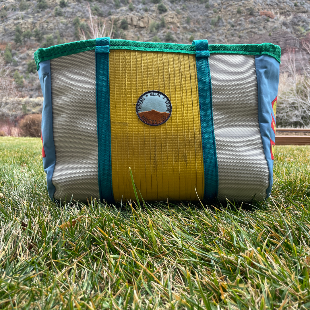 Artist Collaboration: Joe Philpott Repurposed Fire Hose Tote - Large