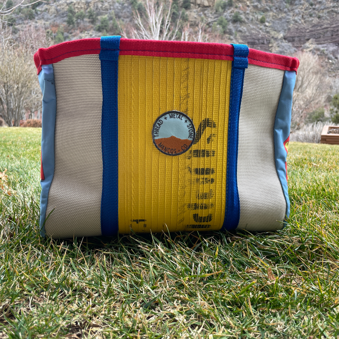 Artist Collaboration: Joe Philpott Repurposed Fire Hose Tote - Large