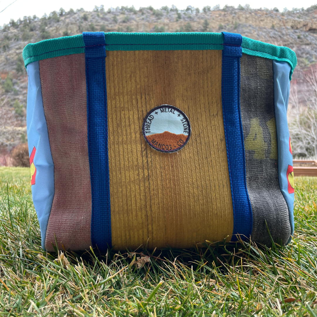 Artist Collaboration: Joe Philpott Repurposed Fire Hose Tote - Medium