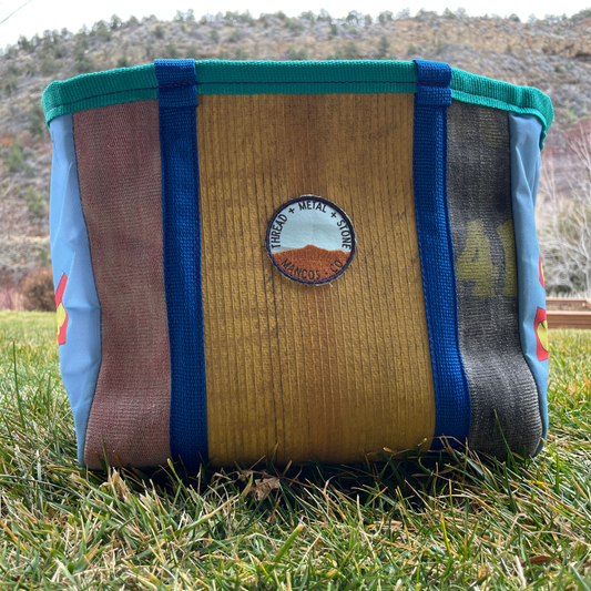 Artist Collaboration: Joe Philpott Repurposed Fire Hose Tote - Medium